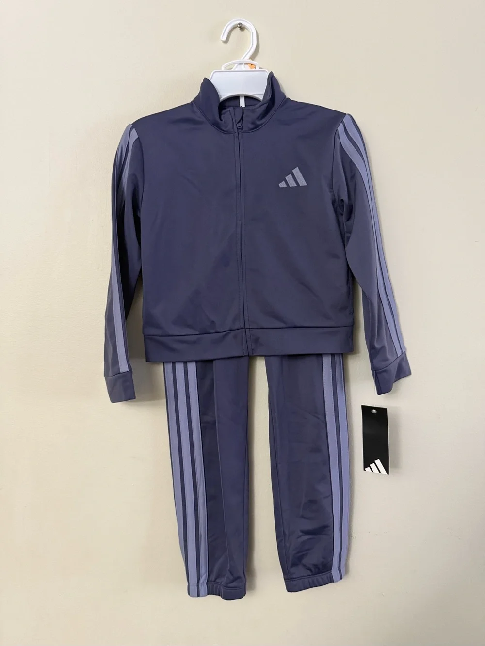 adidas Purple Youth Track Jacket and Pants Set